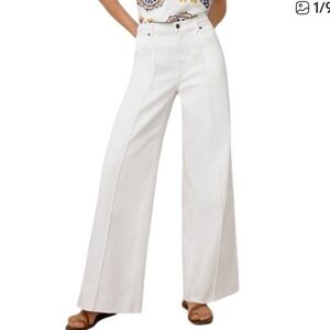 JOHNNY WAS BRAIDED WAIST WIDE LEG DENIM LIKE NEW CONDITION SIZE 28